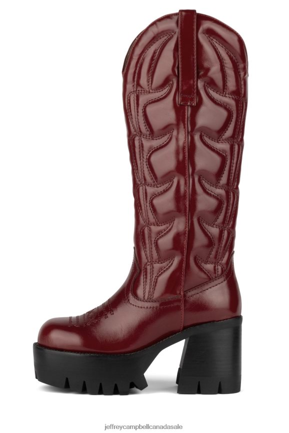 HONKY-TONK Women Red PLRNJH671 Jeffrey Campbell Knee to Thigh Boots