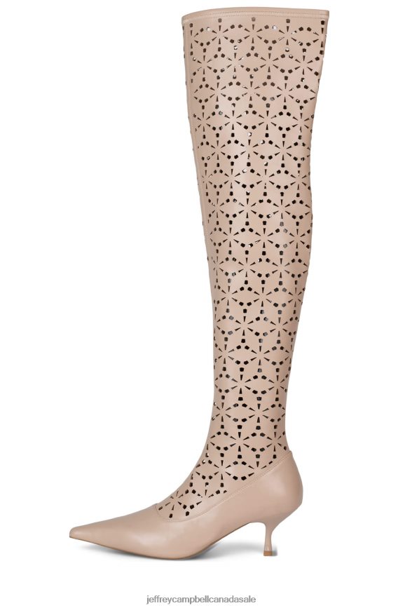 LAZER Women Natural PLRNJH846 Jeffrey Campbell Knee to Thigh Boots