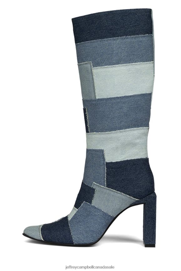 LIGHTSPEED Women Denim Multi PLRNJH781 Jeffrey Campbell Knee to Thigh Boots