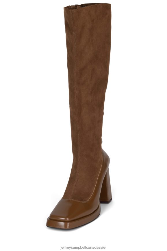 MAXIM-S Women Tan Combo PLRNJH744 Jeffrey Campbell Knee to Thigh Boots