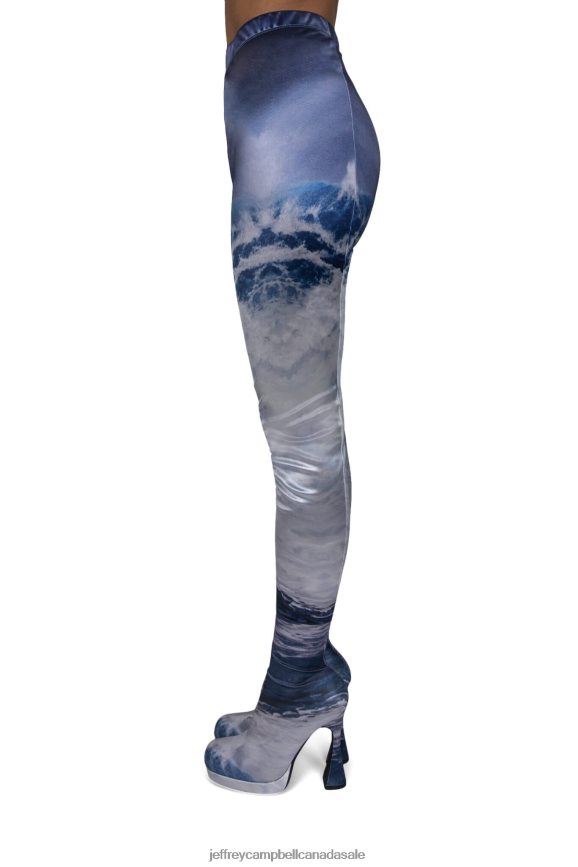 PANTALONES Women Blue Waves PLRNJH886 Jeffrey Campbell Knee to Thigh Boots