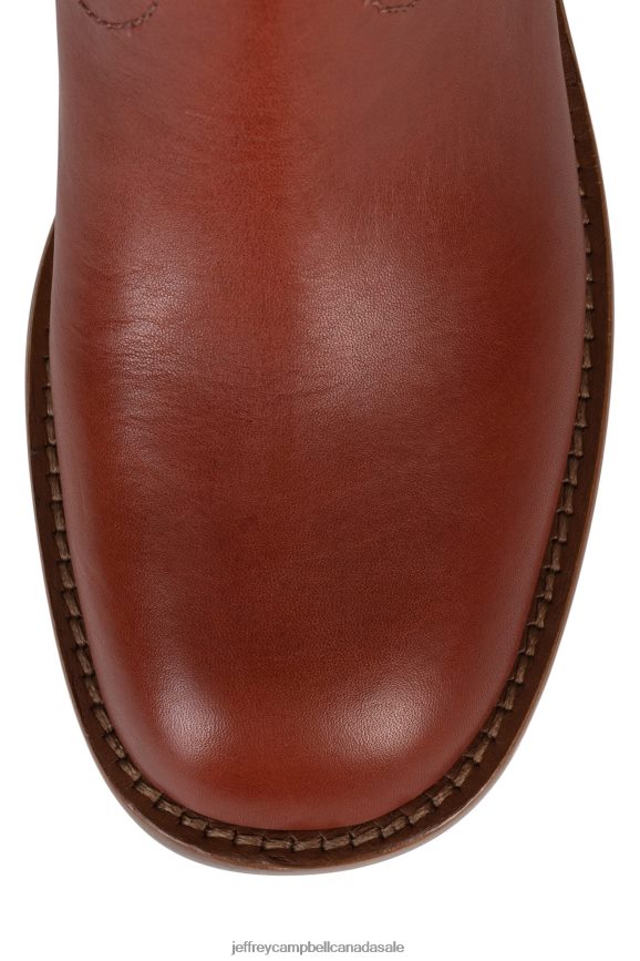 SHE-RIDER Women Red Natural Stack PLRNJH746 Jeffrey Campbell Knee to Thigh Boots