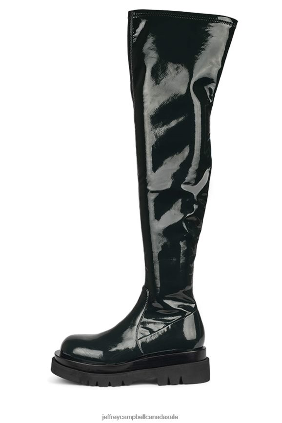 TANKED-OK Women Forest Green PLRNJH811 Jeffrey Campbell Knee to Thigh Boots