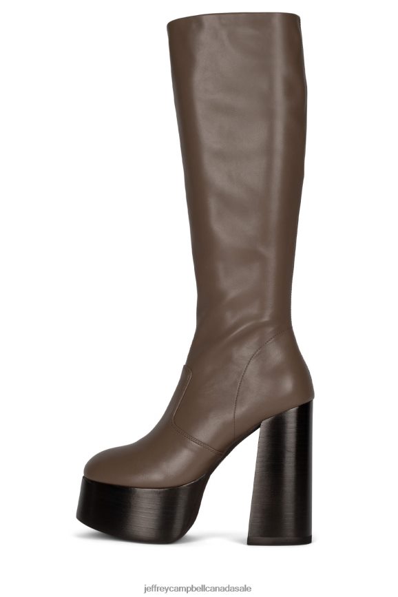 TIMEWARP Women Dark Taupe PLRNJH773 Jeffrey Campbell Knee to Thigh Boots