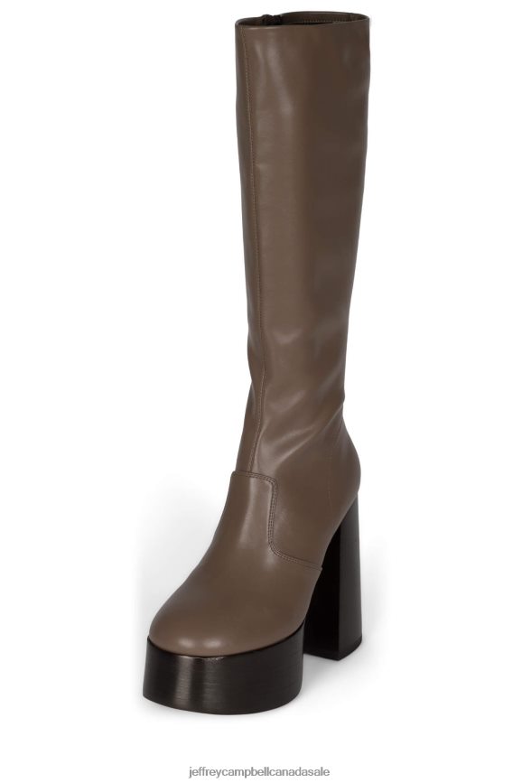 TIMEWARP Women Dark Taupe PLRNJH773 Jeffrey Campbell Knee to Thigh Boots