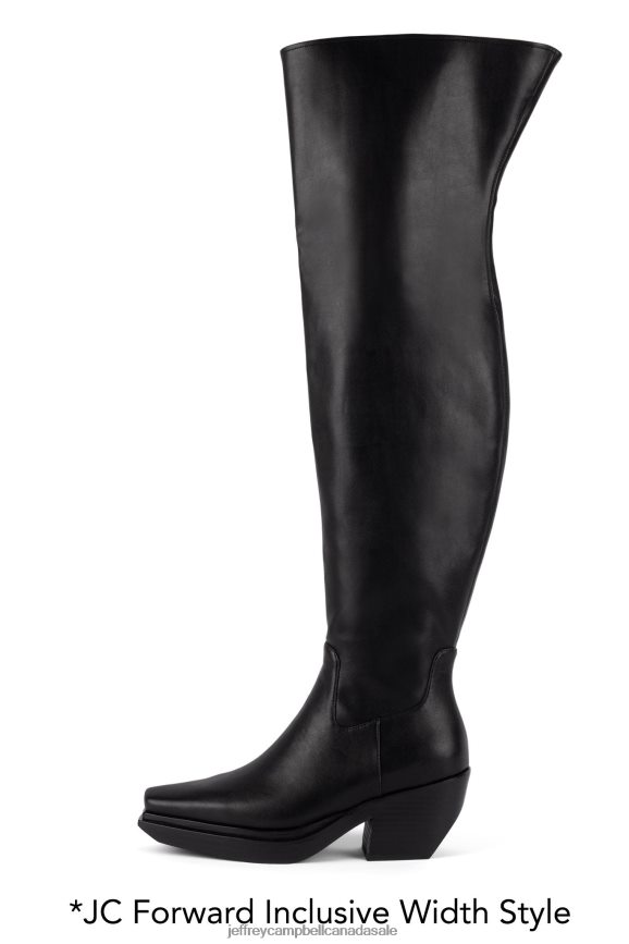 ZENDA Women Black PLRNJH734 Jeffrey Campbell Knee to Thigh Boots