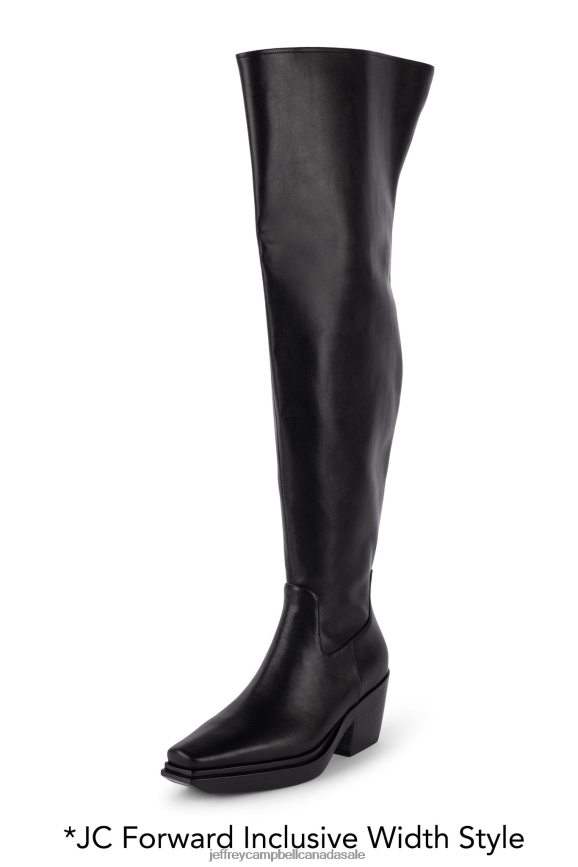 ZENDA Women Black PLRNJH734 Jeffrey Campbell Knee to Thigh Boots