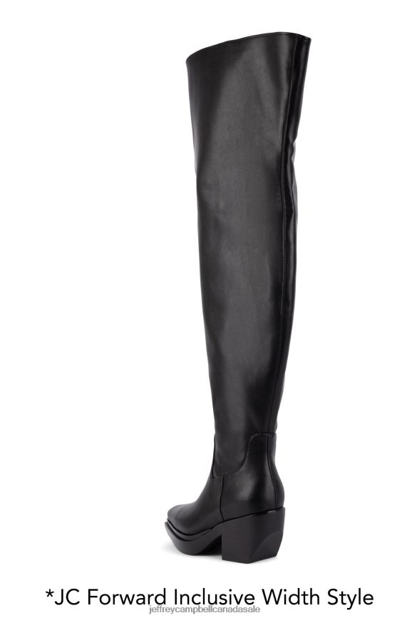 ZENDA Women Black PLRNJH734 Jeffrey Campbell Knee to Thigh Boots