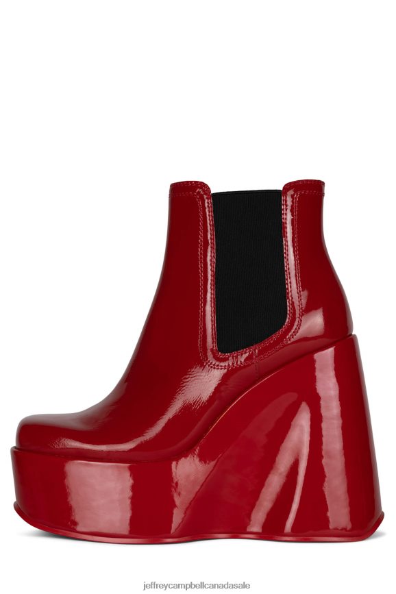 HYPED Women Red Patent PLRNJH1235 Jeffrey Campbell Platform Boot