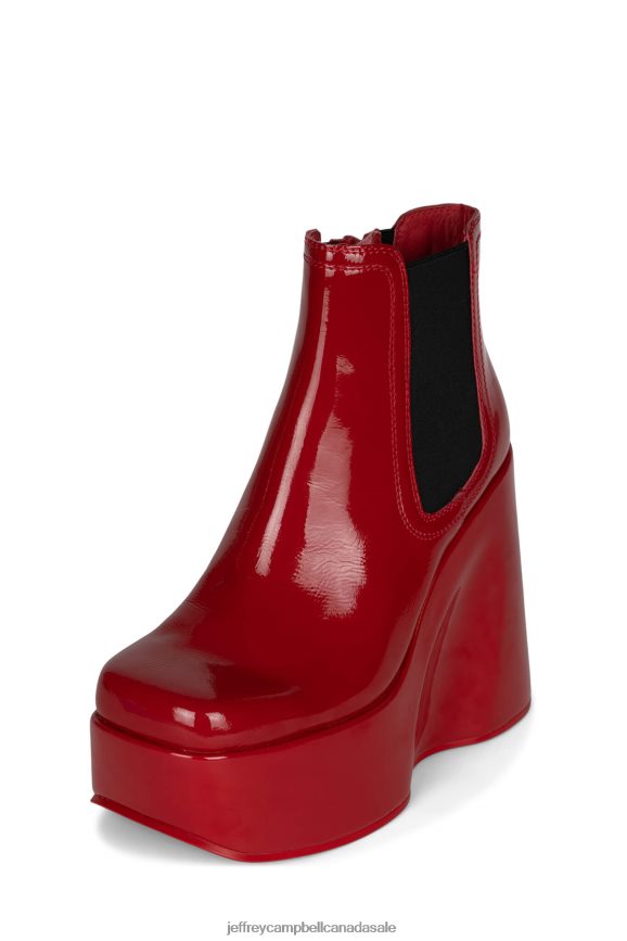 HYPED Women Red Patent PLRNJH1235 Jeffrey Campbell Platform Boot