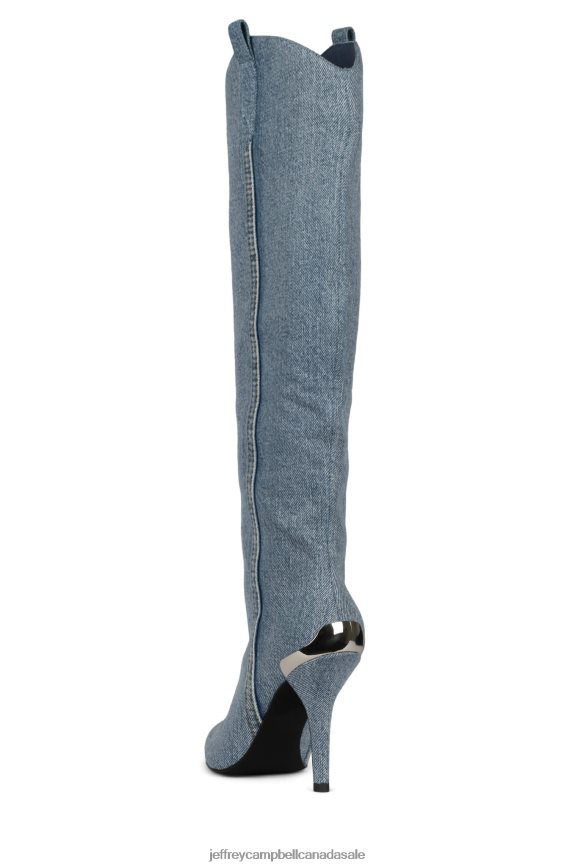BY-GOLLY Women Blue Acid Wash Denim Silver PLRNJH288 Jeffrey Campbell The Denim Reboot