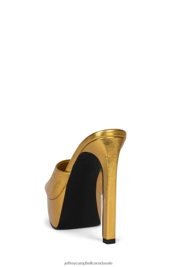 GOING-GLAM Women Gold Metallic Crinkle PLRNJH274 Jeffrey Campbell The Denim Reboot