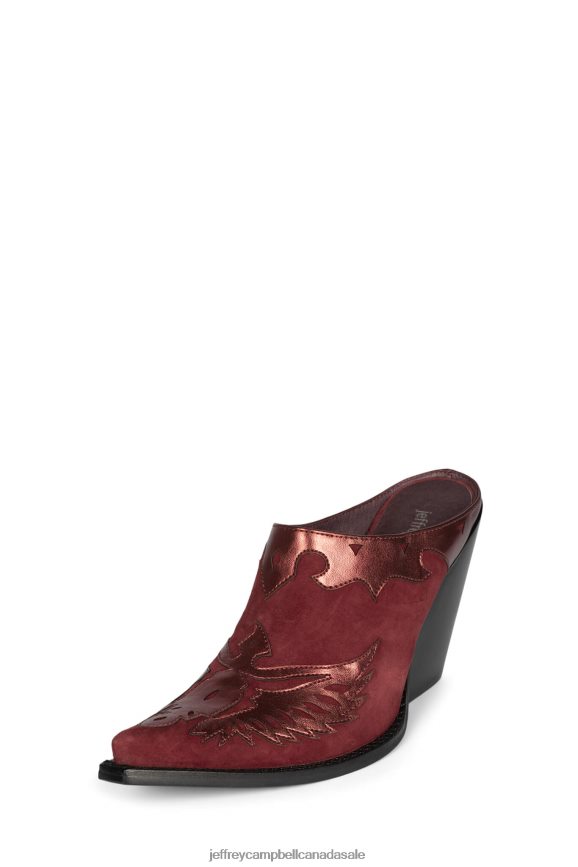 EAGLETON Women Red Metallic Red Suede PLRNJH910 Jeffrey Campbell Western Boots