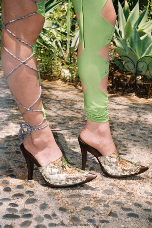 JAYDE Women Gold Lizard PLRNJH908 Jeffrey Campbell Western Boots