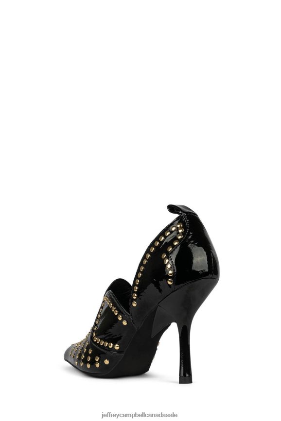 SPANGLED Women Black Patent Gold PLRNJH904 Jeffrey Campbell Western Boots