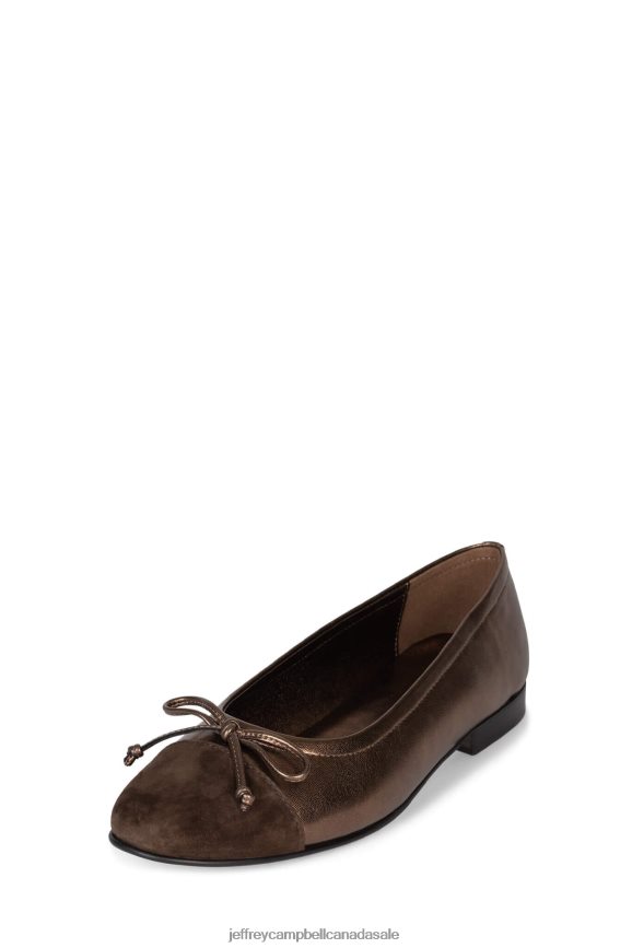 ARABESQUE Women Dark Brown Combo PLRNJH192 Jeffrey Campbell Ballet Flats