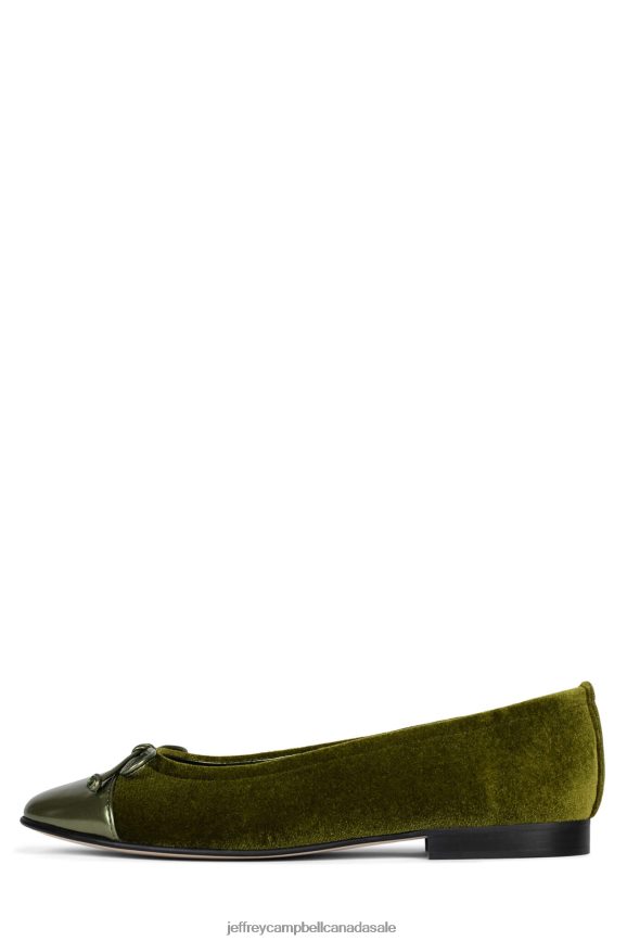 ARABESQUE Women Green Velvet Combo PLRNJH193 Jeffrey Campbell Ballet Flats