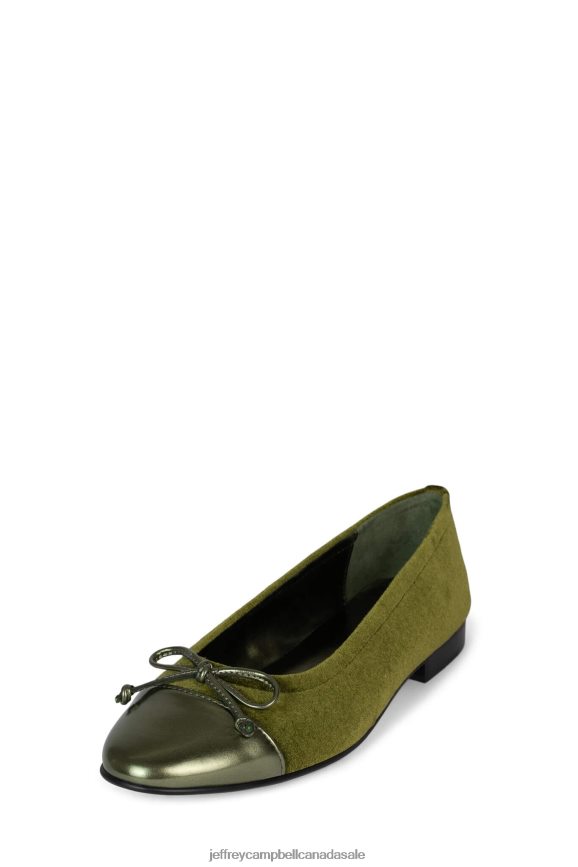 ARABESQUE Women Green Velvet Combo PLRNJH193 Jeffrey Campbell Ballet Flats
