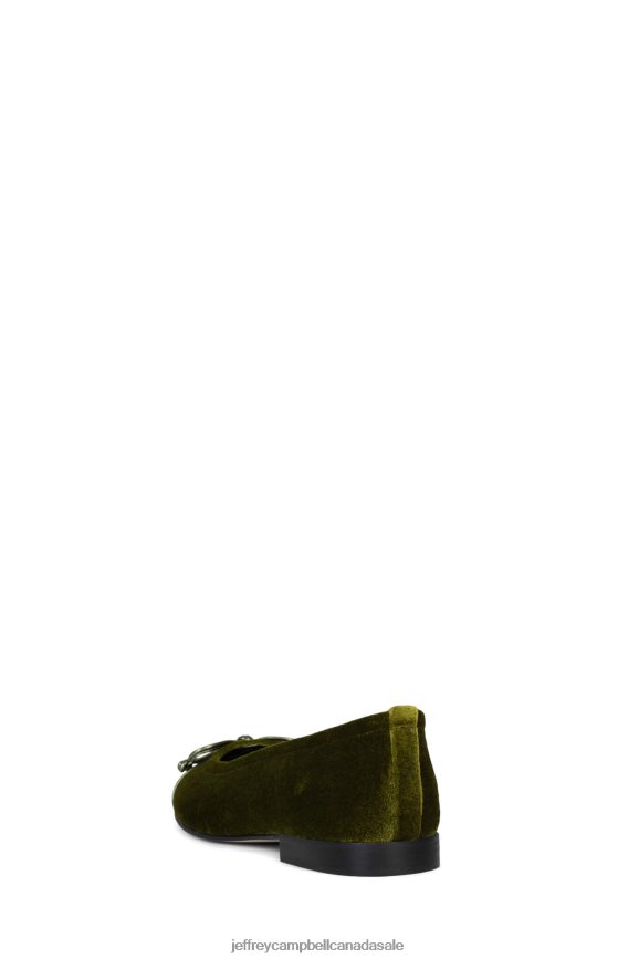 ARABESQUE Women Green Velvet Combo PLRNJH193 Jeffrey Campbell Ballet Flats