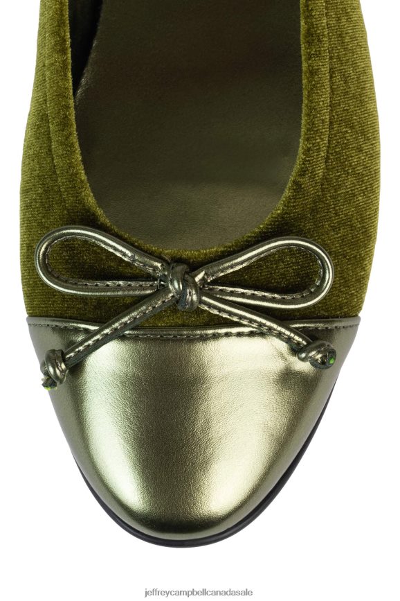 ARABESQUE Women Green Velvet Combo PLRNJH193 Jeffrey Campbell Ballet Flats
