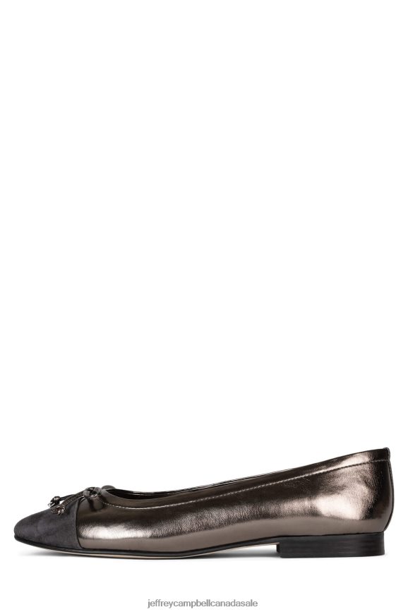 ARABESQUE Women Pewter Combo PLRNJH195 Jeffrey Campbell Ballet Flats