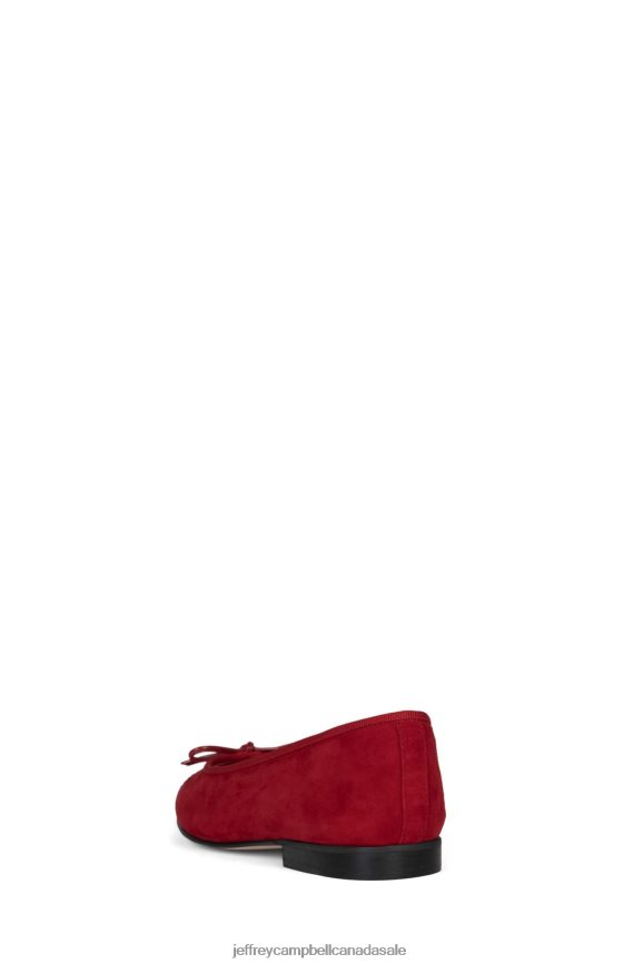 ARABESQUE Women Red Suede Combo PLRNJH191 Jeffrey Campbell Ballet Flats