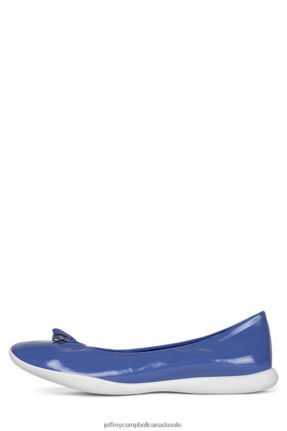 BALLERINA Women Blue Crinkle Patent PLRNJH186 Jeffrey Campbell Ballet Flats