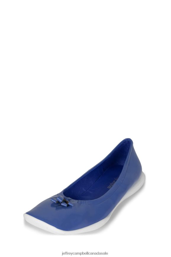 BALLERINA Women Blue Crinkle Patent PLRNJH186 Jeffrey Campbell Ballet Flats