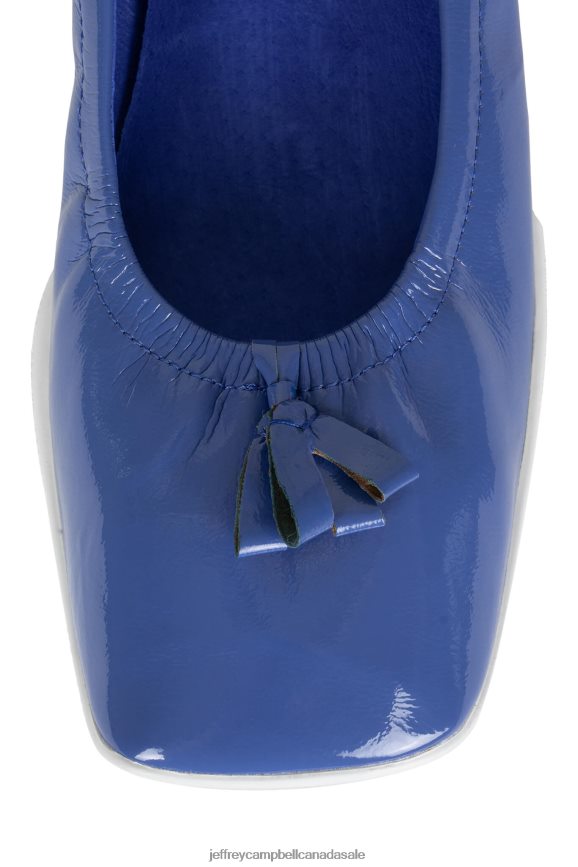 BALLERINA Women Blue Crinkle Patent PLRNJH186 Jeffrey Campbell Ballet Flats