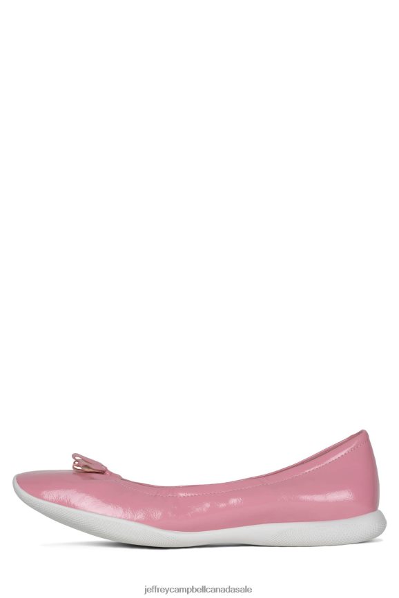 BALLERINA Women Pink Crinkle Patent PLRNJH187 Jeffrey Campbell Ballet Flats