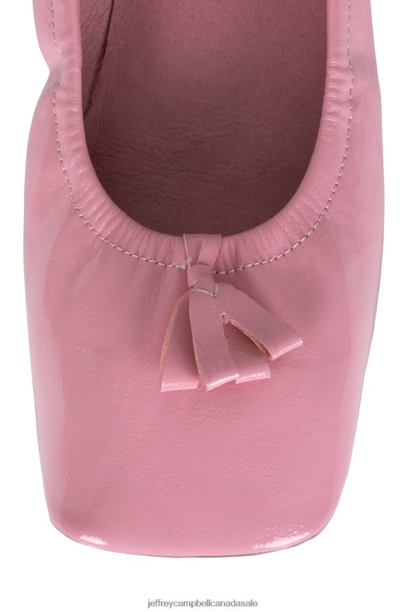 BALLERINA Women Pink Crinkle Patent PLRNJH187 Jeffrey Campbell Ballet Flats