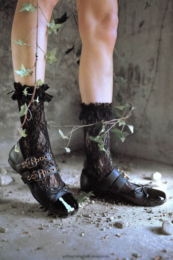 BALLETIC Women Black Multi Gold PLRNJH202 Jeffrey Campbell Ballet Flats