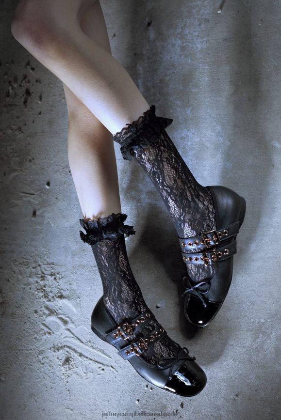 BALLETIC Women Black Multi Gold PLRNJH202 Jeffrey Campbell Ballet Flats