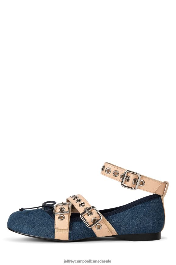 CHOREO Women Blue Denim Natural PLRNJH211 Jeffrey Campbell Ballet Flats