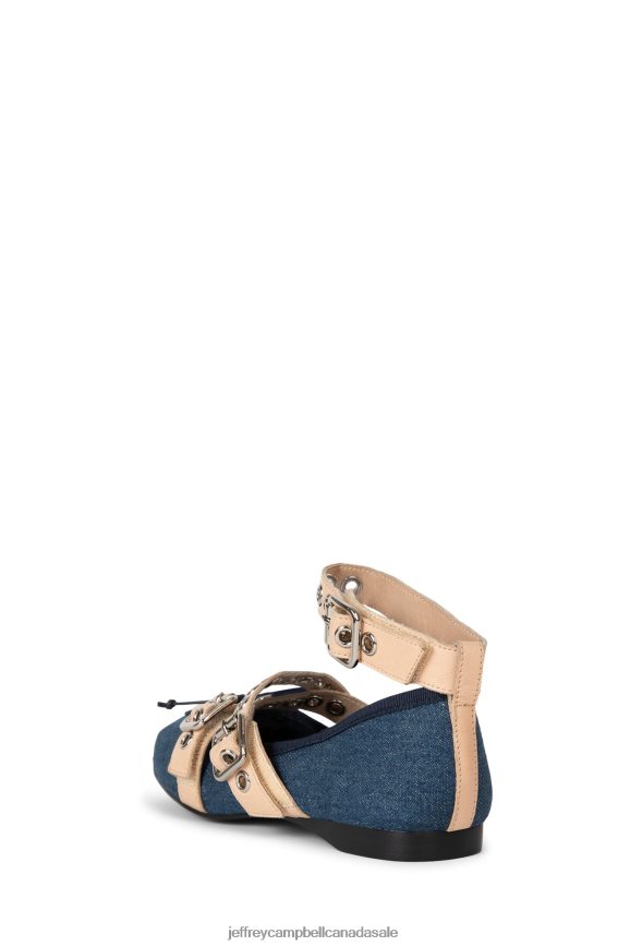 CHOREO Women Blue Denim Natural PLRNJH211 Jeffrey Campbell Ballet Flats