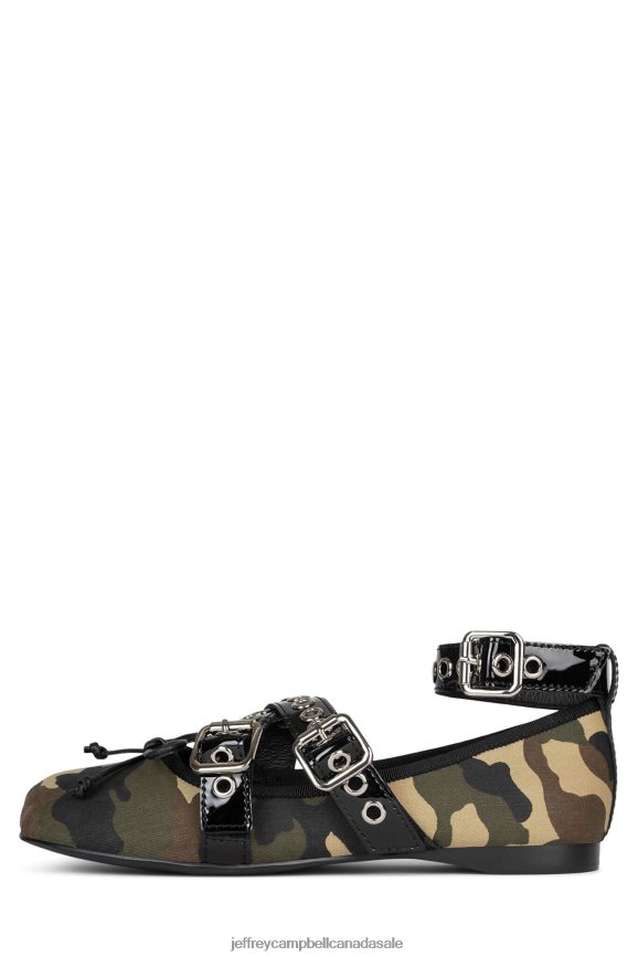 CHOREO Women Khaki Camo Black PLRNJH212 Jeffrey Campbell Ballet Flats