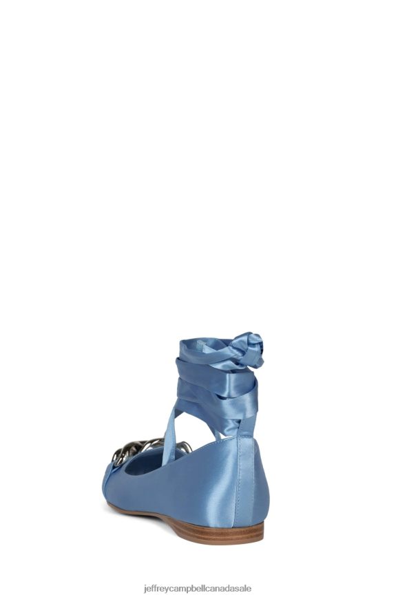 ONEGIN Women Light Blue Satin PLRNJH188 Jeffrey Campbell Ballet Flats