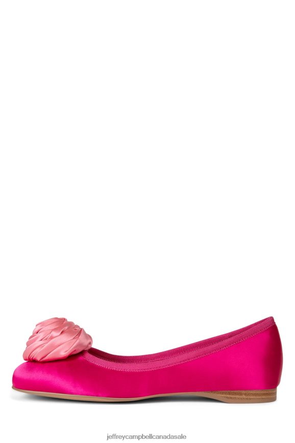 ROSETTA Women Pink Satin Combo PLRNJH205 Jeffrey Campbell Ballet Flats