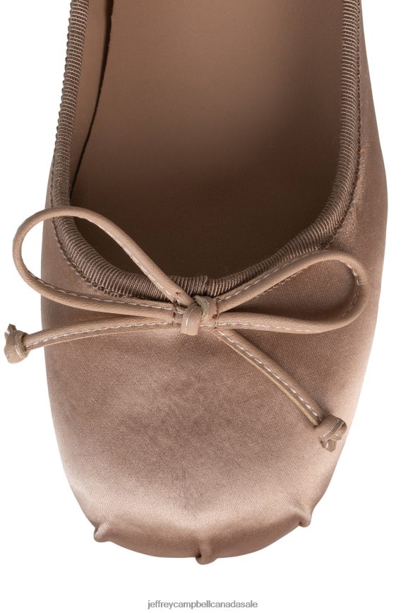TUTU Women Dark Natural Satin PLRNJH45 Jeffrey Campbell Ballet Flats