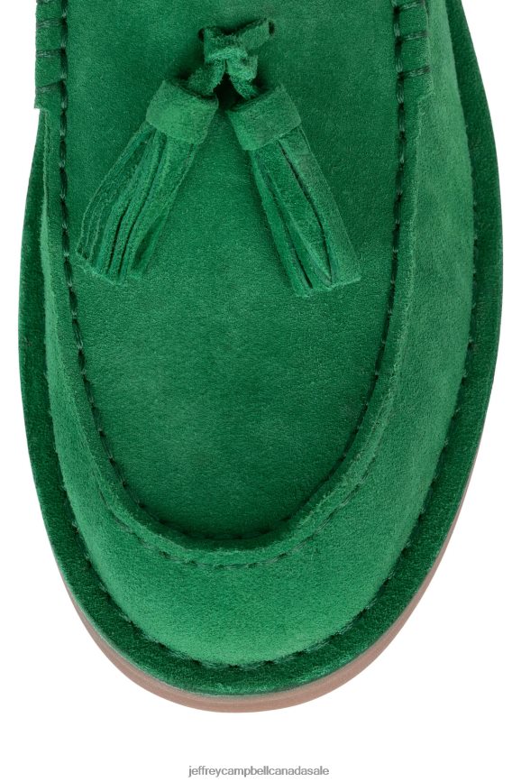 WRKATHOME Women Green Suede PLRNJH1766 Jeffrey Campbell Loafer & Oxford