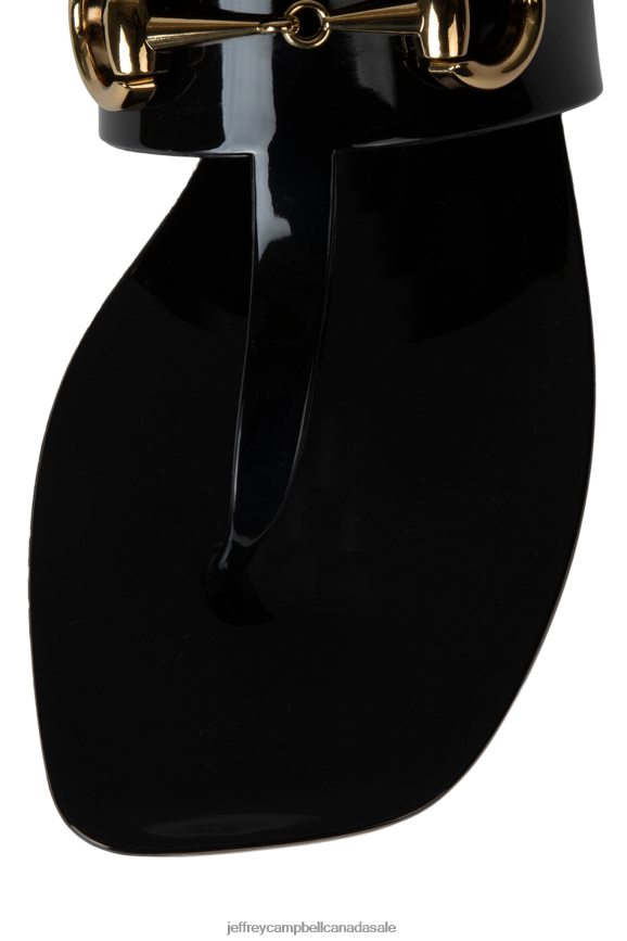 A-LIL-BIT Women Black Shiny PLRNJH136 Jeffrey Campbell Sandals