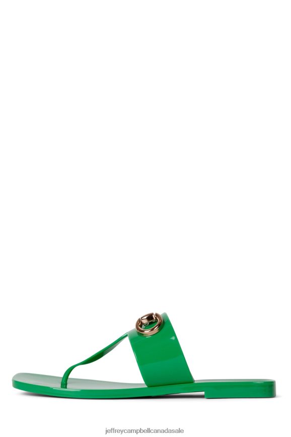 A-LIL-BIT Women Green Shiny PLRNJH137 Jeffrey Campbell Sandals