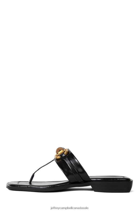 BORA-BORA Women Black Gold PLRNJH1735 Jeffrey Campbell Sandals