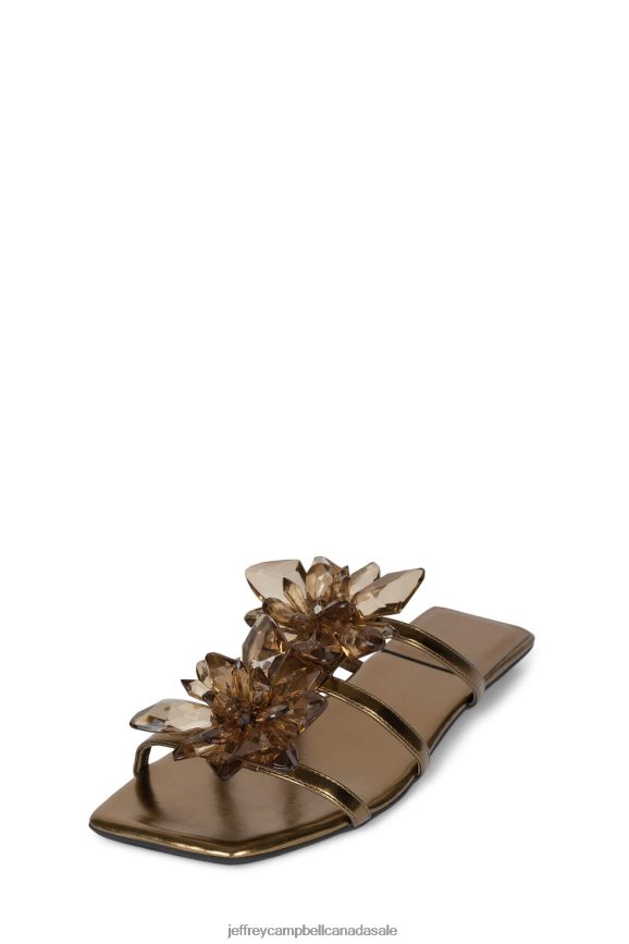 CRYSTALIZE Women Bronze Metallic PLRNJH1737 Jeffrey Campbell Sandals