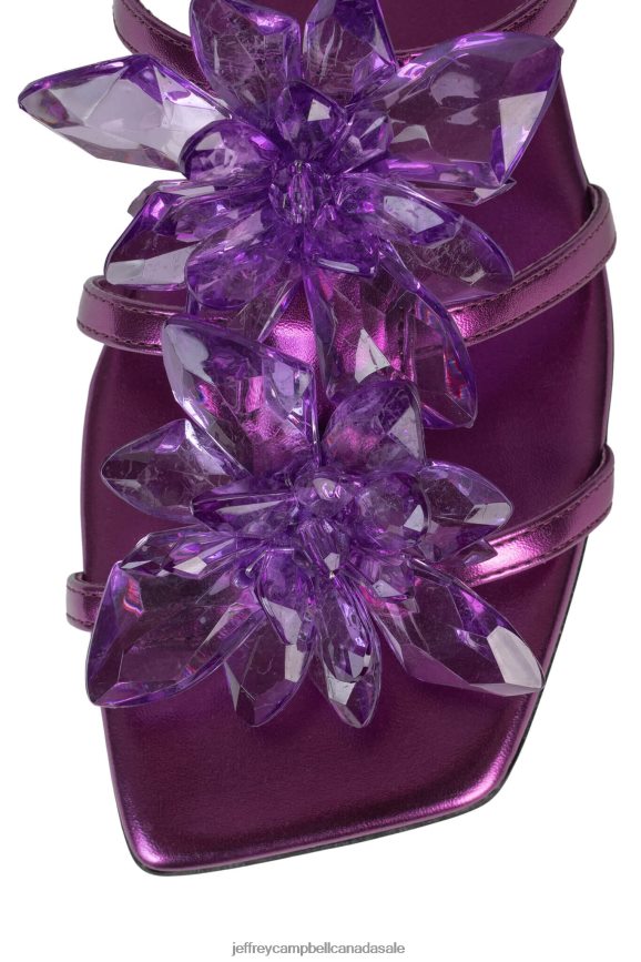 CRYSTALIZE Women Purple Metallic PLRNJH1738 Jeffrey Campbell Sandals