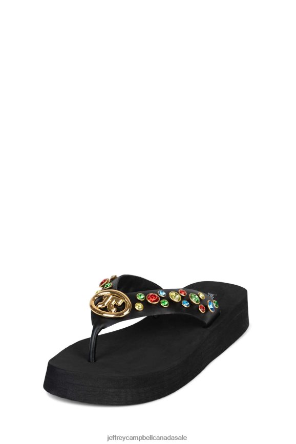 ICONICS Women Black Multi PLRNJH167 Jeffrey Campbell Sandals