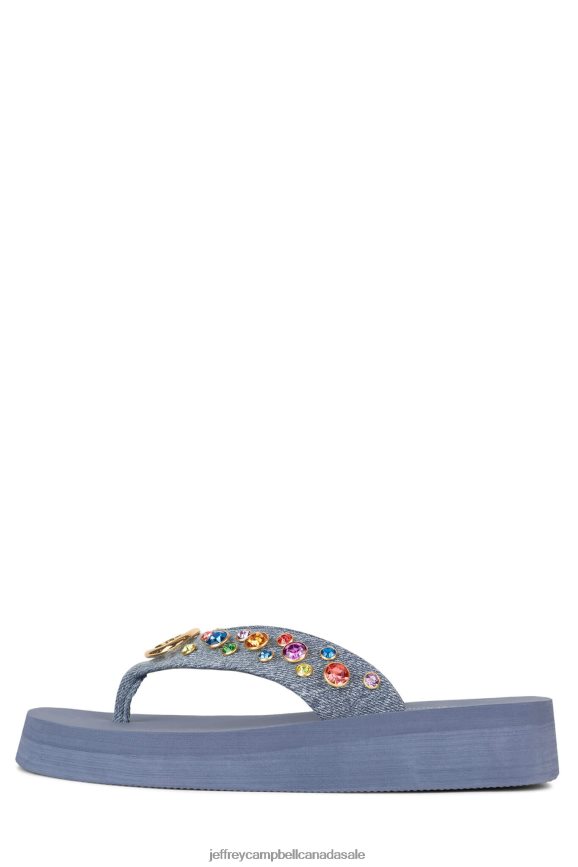 ICONICS Women Blue Denim Multi PLRNJH169 Jeffrey Campbell Sandals