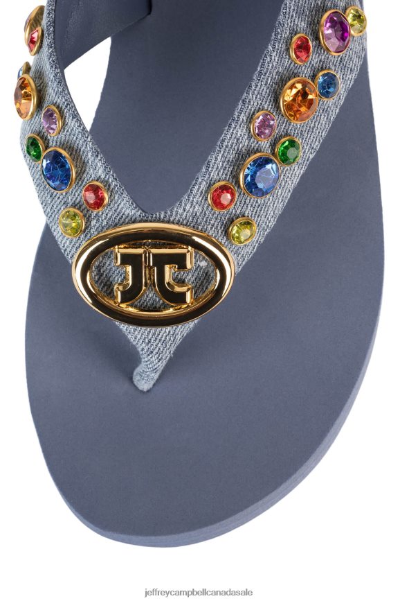 ICONICS Women Blue Denim Multi PLRNJH169 Jeffrey Campbell Sandals