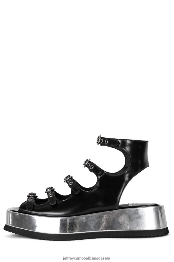INFRARED Women Black Box Silver PLRNJH223 Jeffrey Campbell Sandals