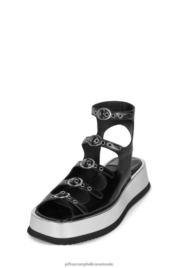 INFRARED Women Black Box Silver PLRNJH223 Jeffrey Campbell Sandals